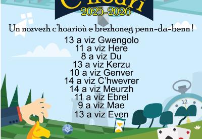 Affiche c'hoarioù 2025-2026