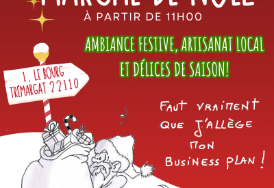 Affiche soirée de Noël rouge et blanc2