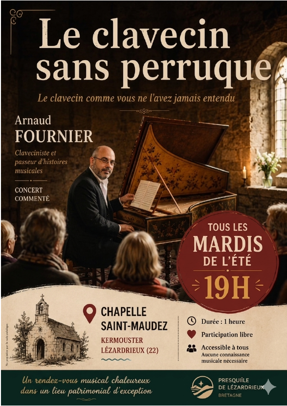 LES CLAVECINISTES FRANCAIS VOLUME 2、4 Le clavecin sans perruque (Lézardrieux) | Office de Tourisme de la