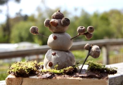 Un bonhomme de neige en été