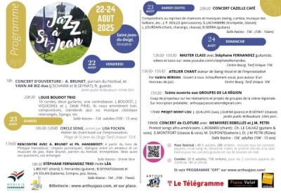 Programme festival Jazz 2025 - tourin