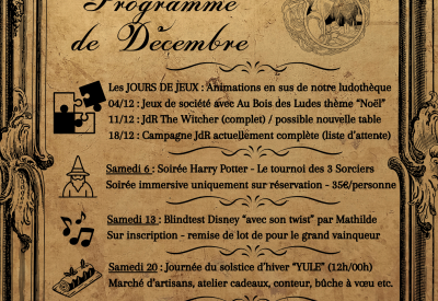 Programme décembre