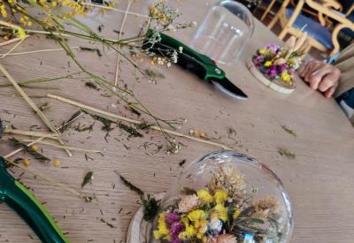 cloche florale séchée