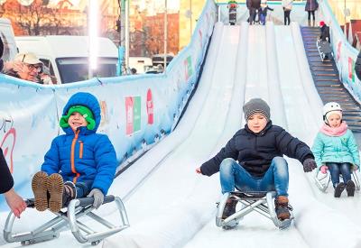 piste luge - noël - Ploërmel - Morbihan